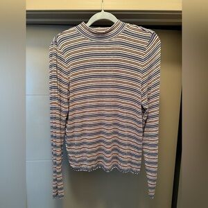 American Eagle Outfitters Multicolor Striped Turtleneck